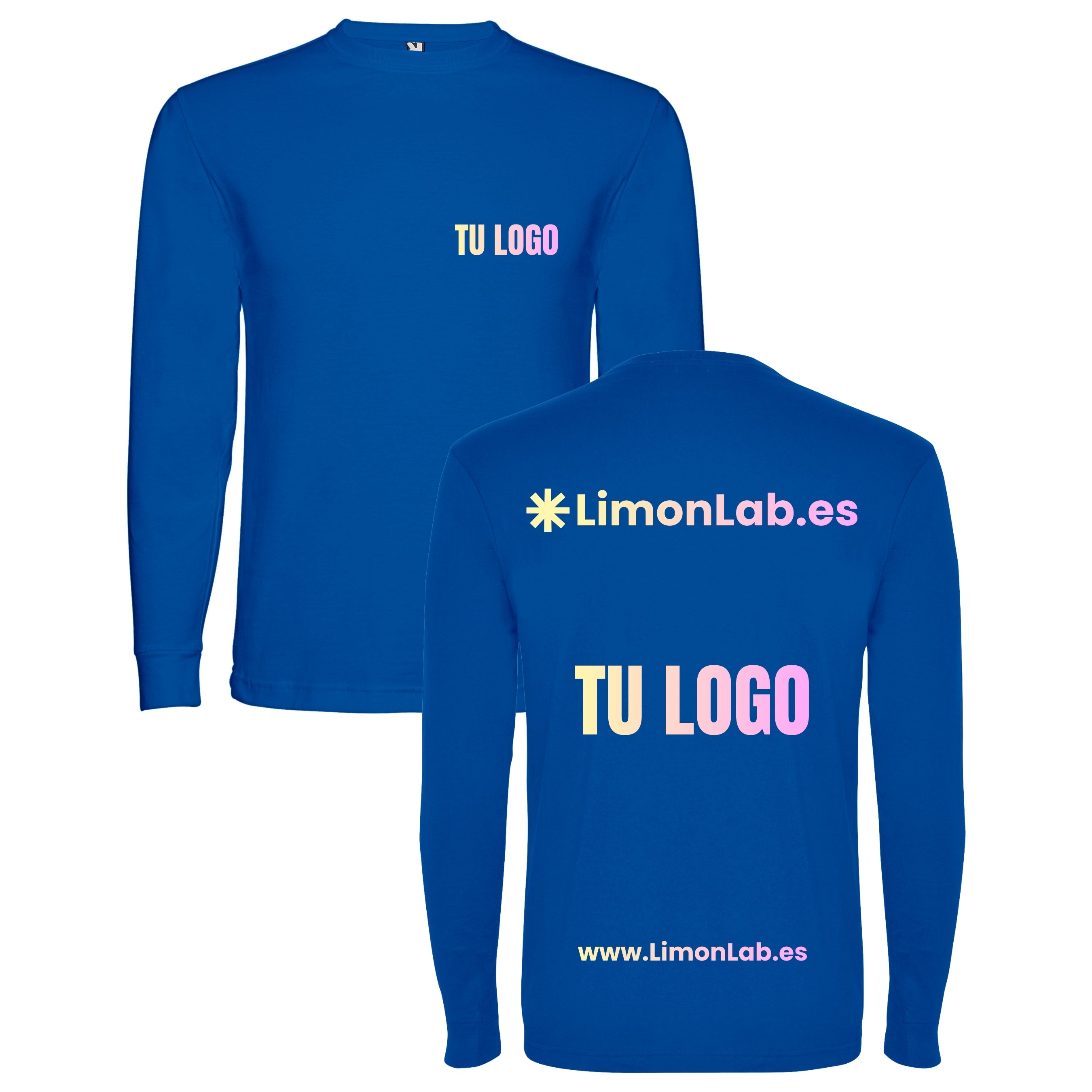 Camisetas manga larga de chico personalizadas con DTF y vinilo (alta calidad) para eventos,  fiestas y empresas