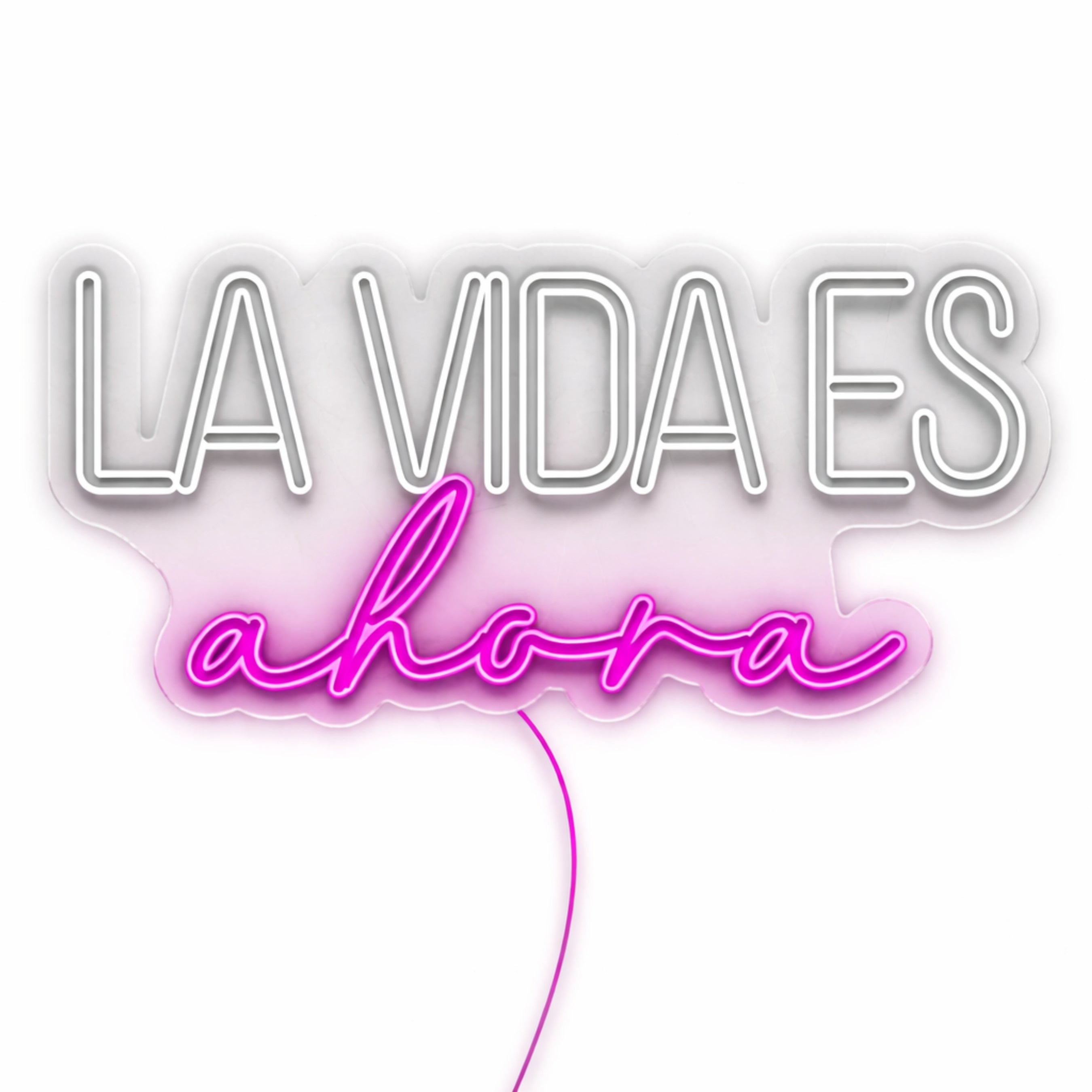 Neón LED “La vida es ahora” – Decoración premium para hogares y negocios.