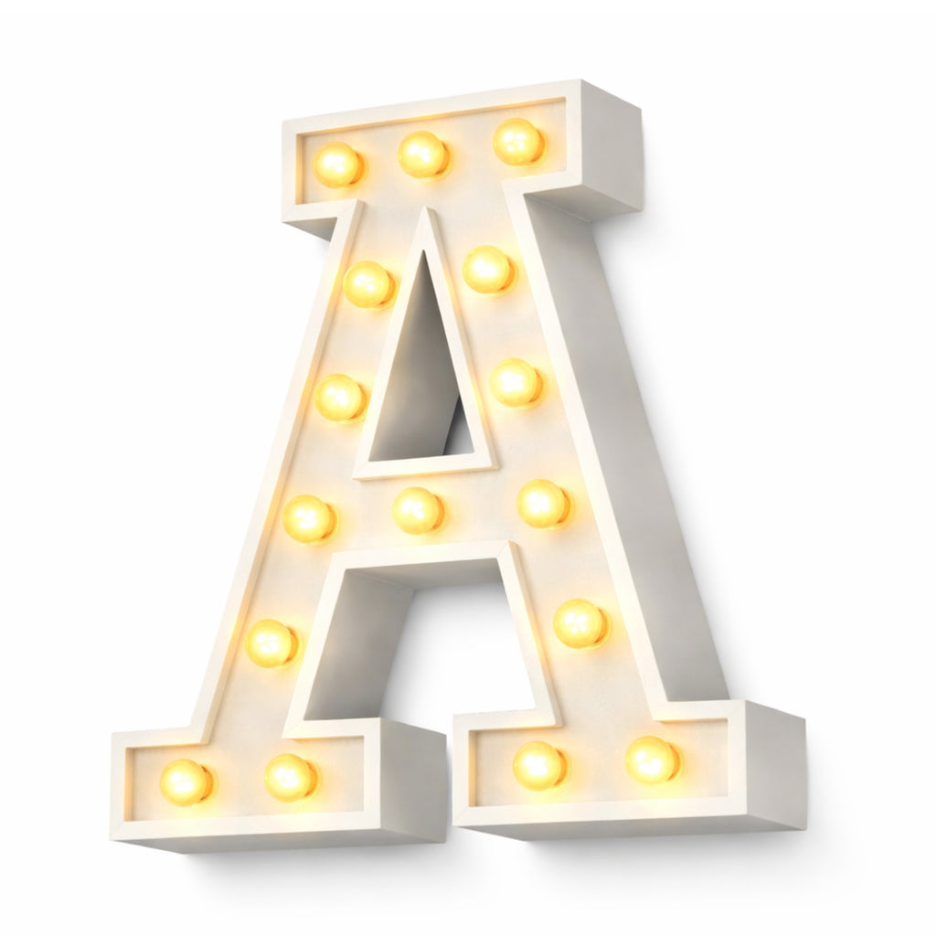 Letras Gigantes con Bombillas LED personalizadas para Bodas y eventos (Personalizables) | letras Iniciales para boda XXL 100 cm