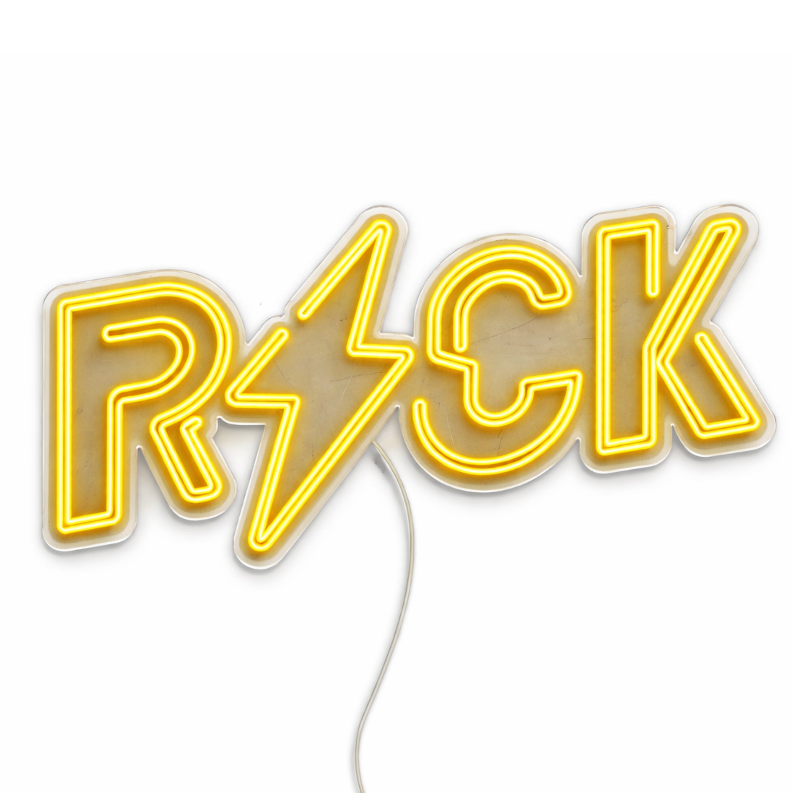 Neón LED “ROCK” (Edición Rayo) Decoración premium para hogares y negocios.