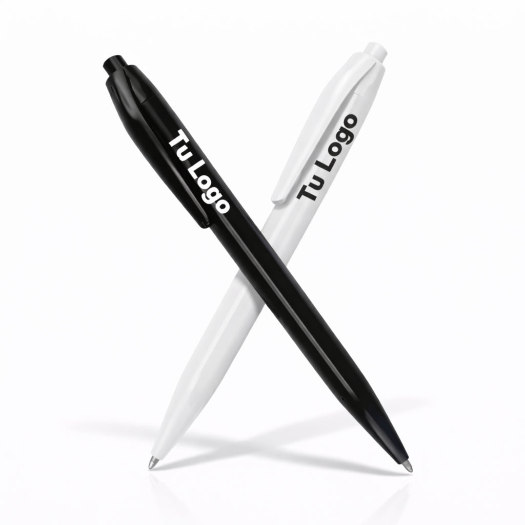 Personalized pens with logo for companies, events and businesses (black ink) | Personalized pens in white or black