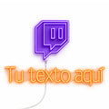 Neon LED Twitch + Custom Name (Logo + Custom Text) Premium decoration for gamers.