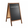 Caballete Publicitario de Madera Doble Cara con Pizarra para Tiza, M (51x90 cm) – Interior y Exterior Protegido