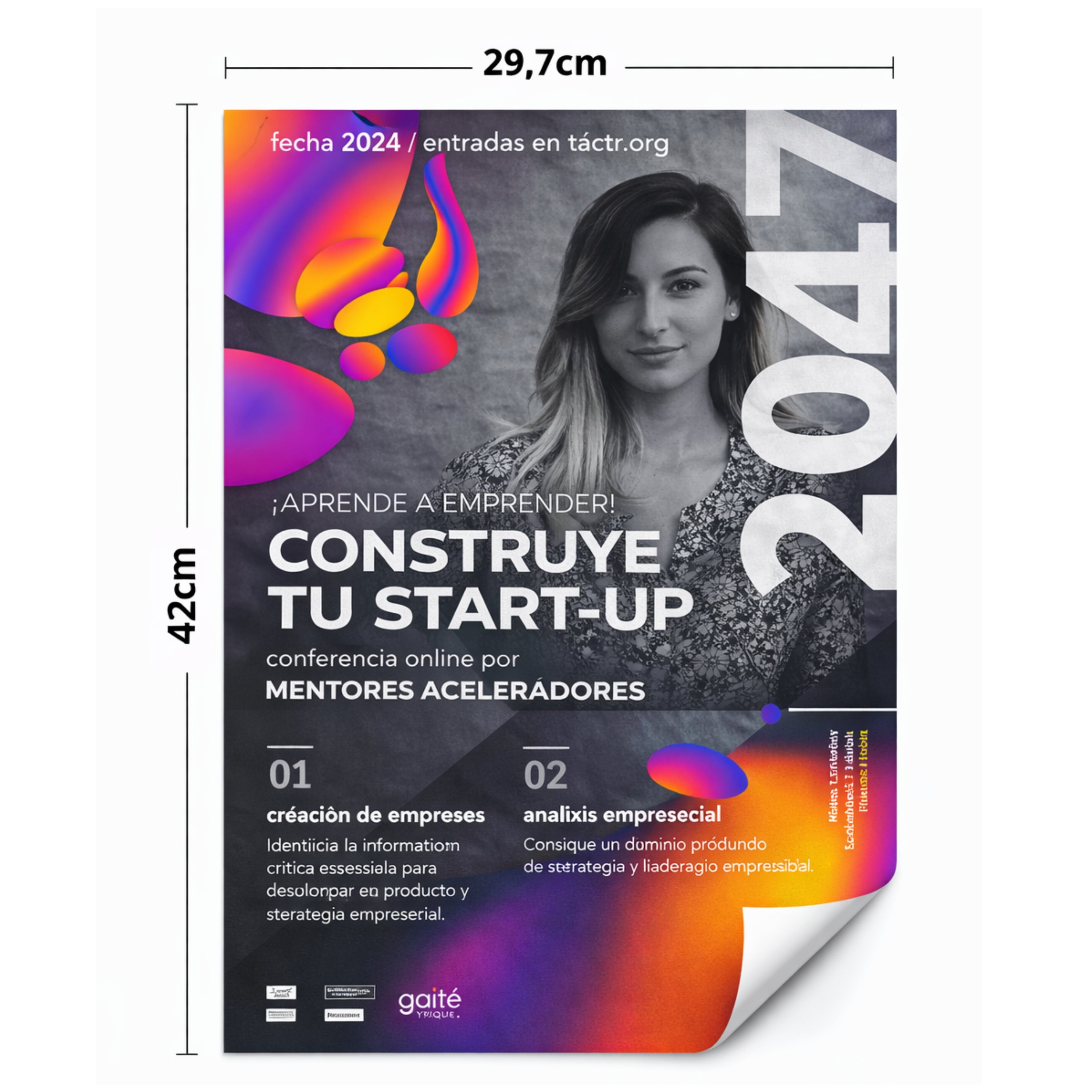 Flyers publicitarios Carteles A3 personalizados para eventos, marcas y empresas.