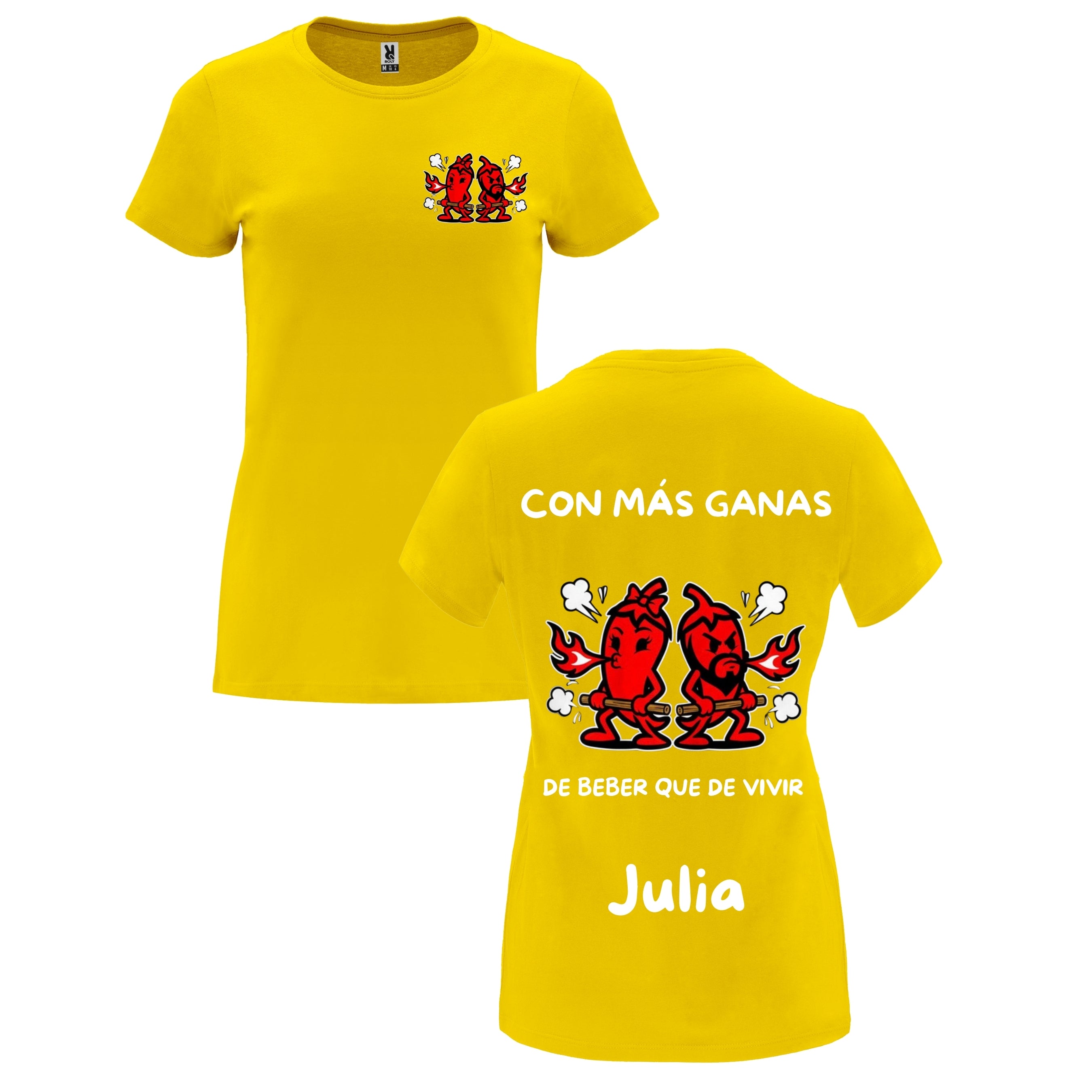 Camisetas de chica personalizadas con DTF y vinilo (alta calidad) para eventos,  fiestas y empresas