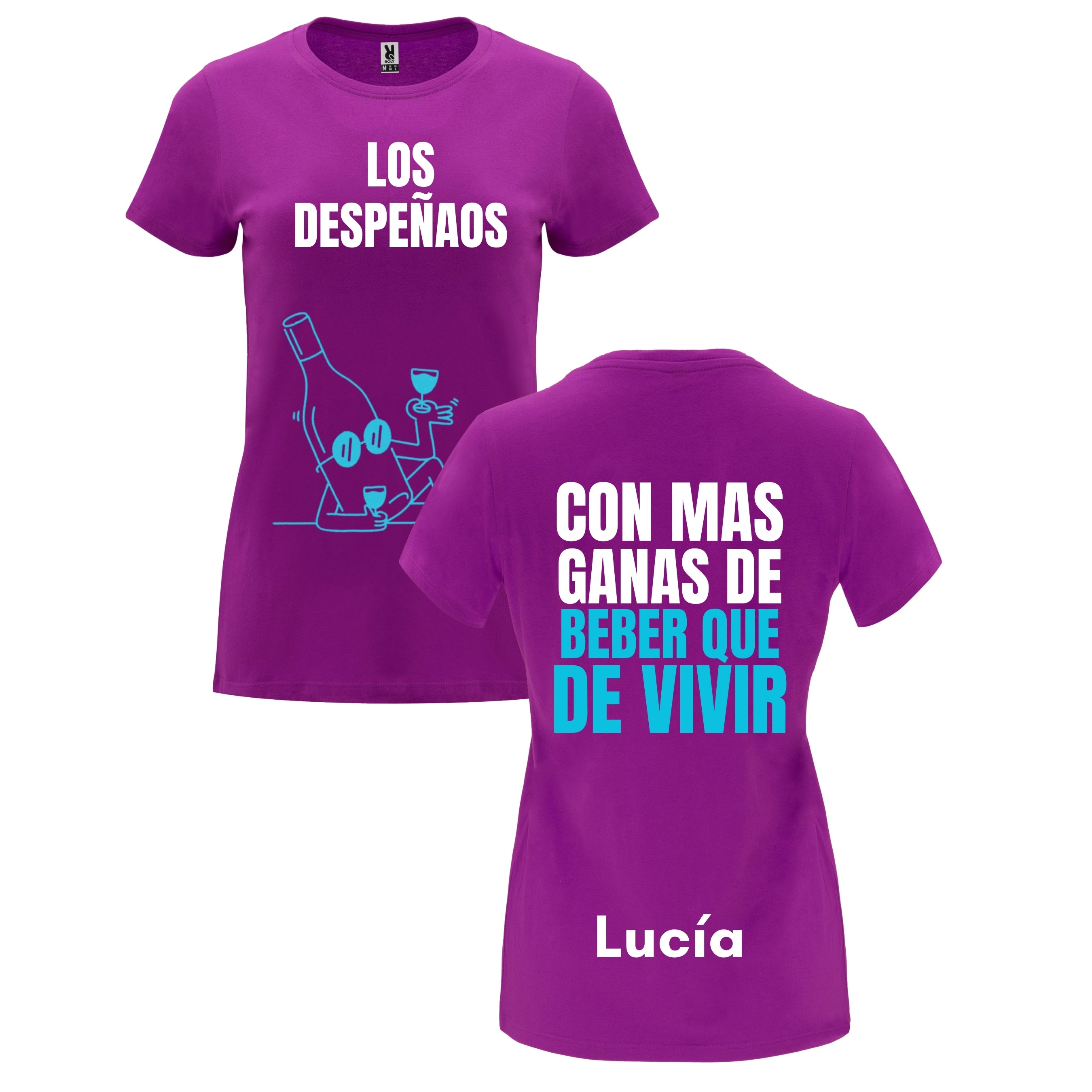 Camisetas de chica personalizadas con DTF y vinilo (alta calidad) para eventos,  fiestas y empresas