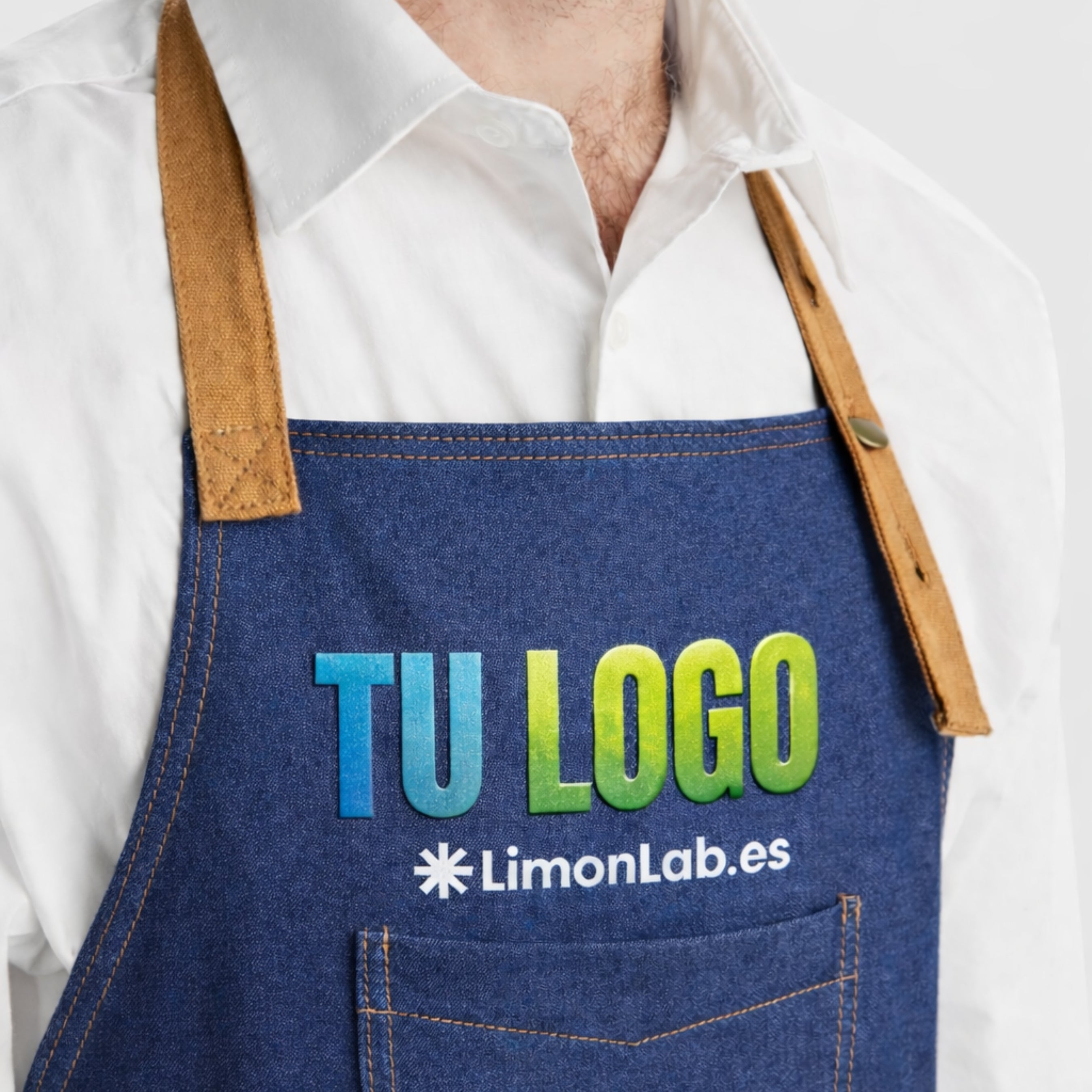 Delantal Vaquero Profesional Personalizado con Tu Logo | Ideal Hostelería, Bar y Cocina