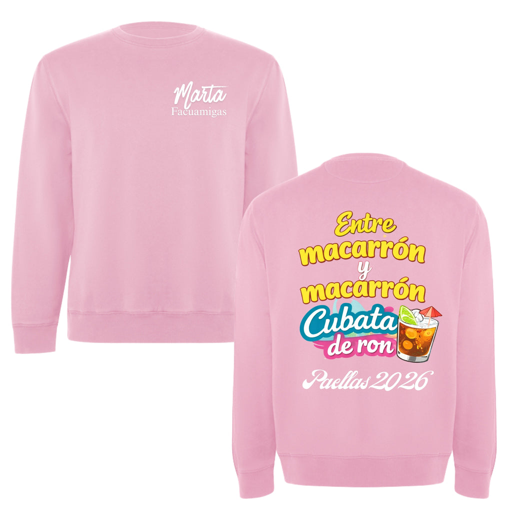 Sudadera Personalizada Premium en oferta | Cuello Redondo personalizada | Negra / Blanca / Rosa