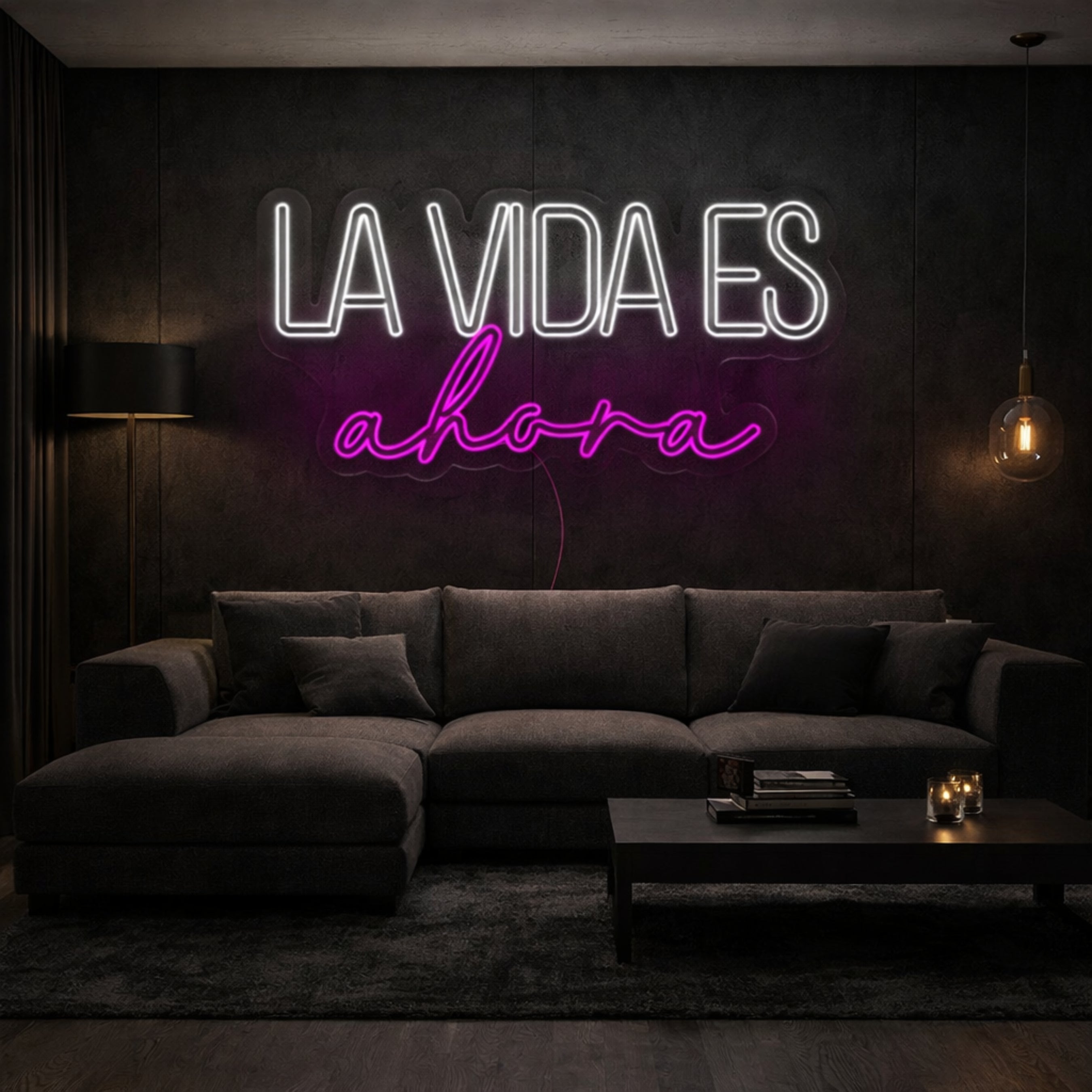 Neón LED “La vida es ahora” – Decoración premium para hogares y negocios.