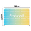 Photocall tubular personalizado Estructura desmontable para eventos, ferias, presentaciones y congresos.