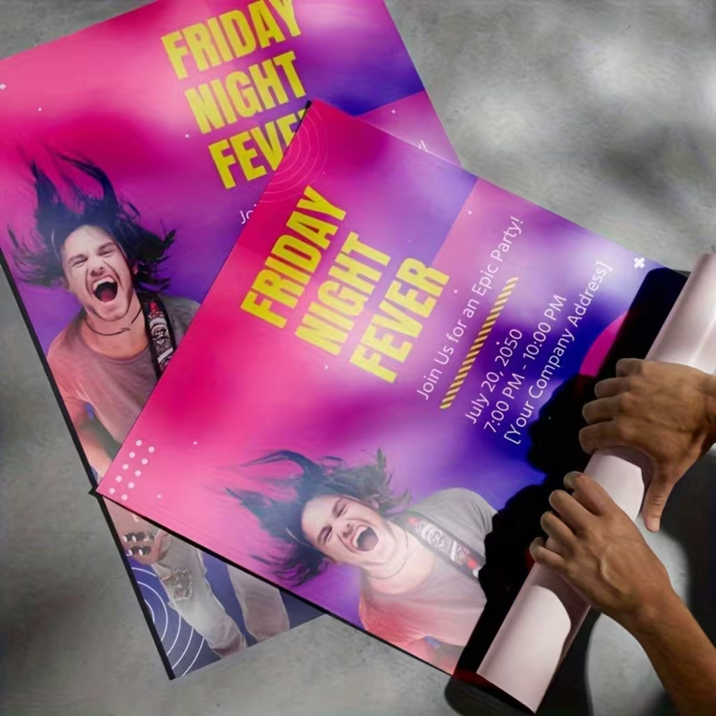 Advertising flyers. Custom A3 posters for events, brands and companies.