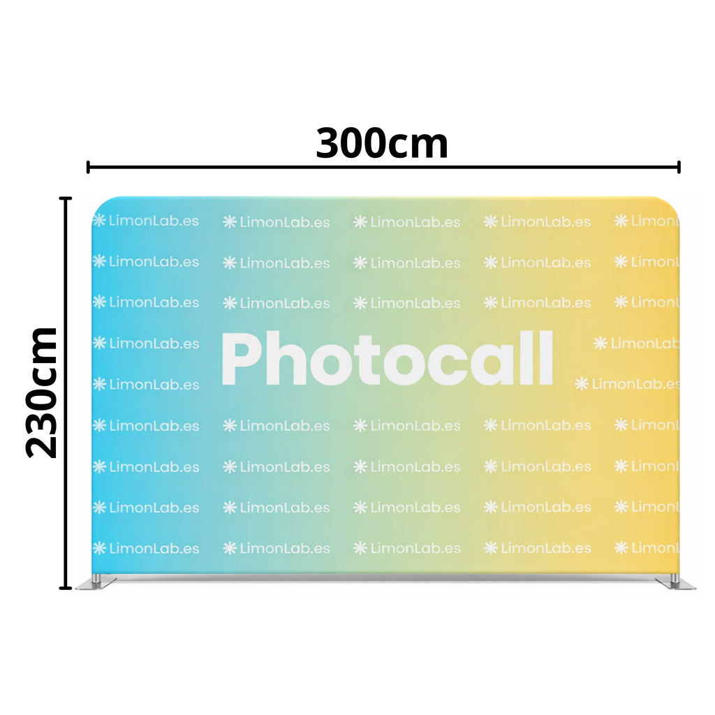Photocall tubular personalizado Estructura desmontable para eventos, ferias, presentaciones y congresos.