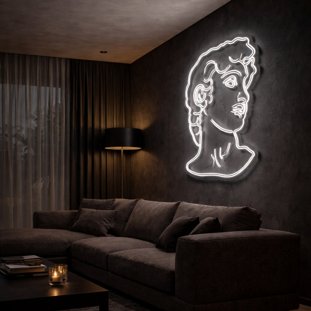 LED Neon “David” – Premium decoration for homes and businesses.