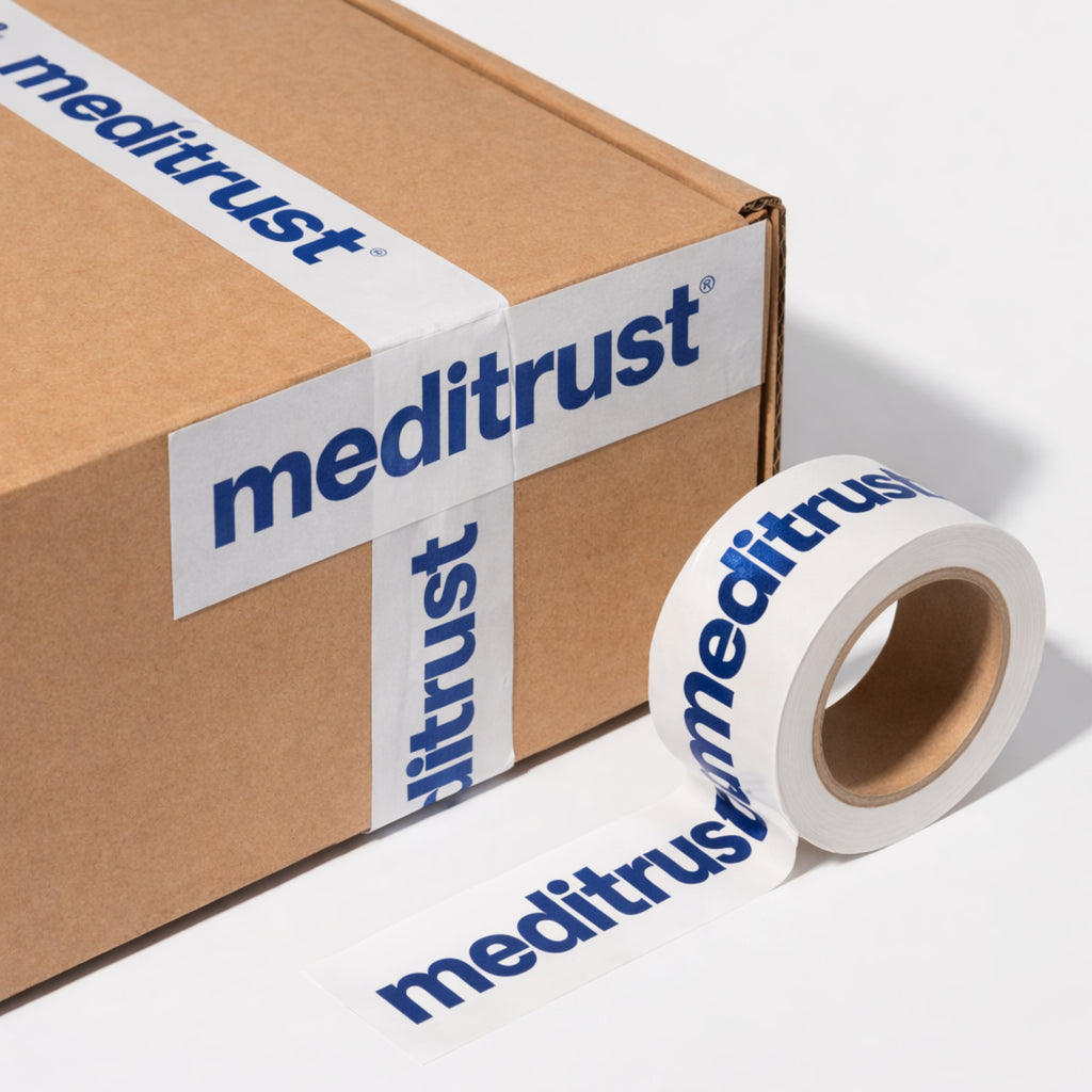 Cinta Adhesiva Personalizada con Tu Logo – Cinta Blanca | Ideal para Envíos y Packaging