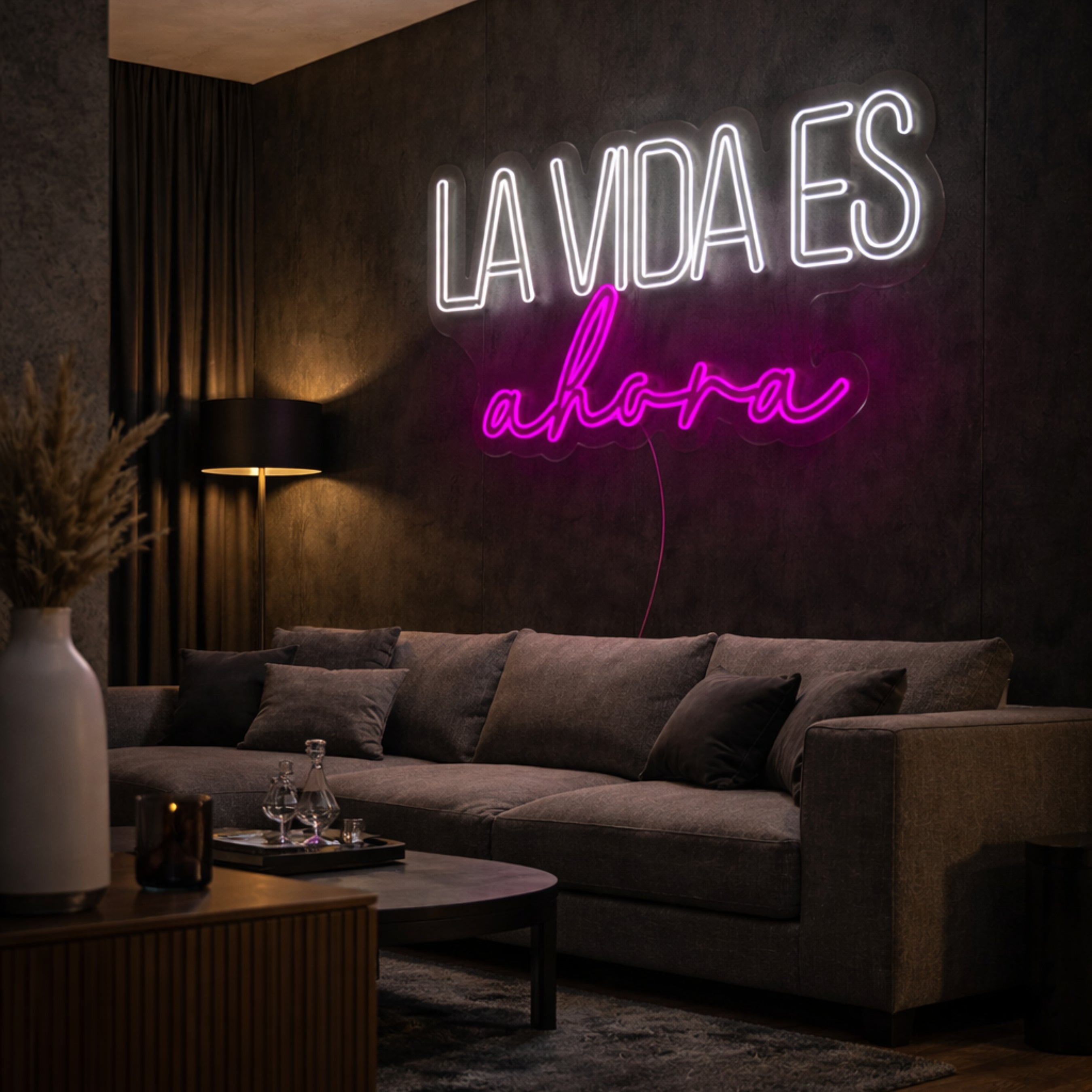 Neón LED “La vida es ahora” – Decoración premium para hogares y negocios.