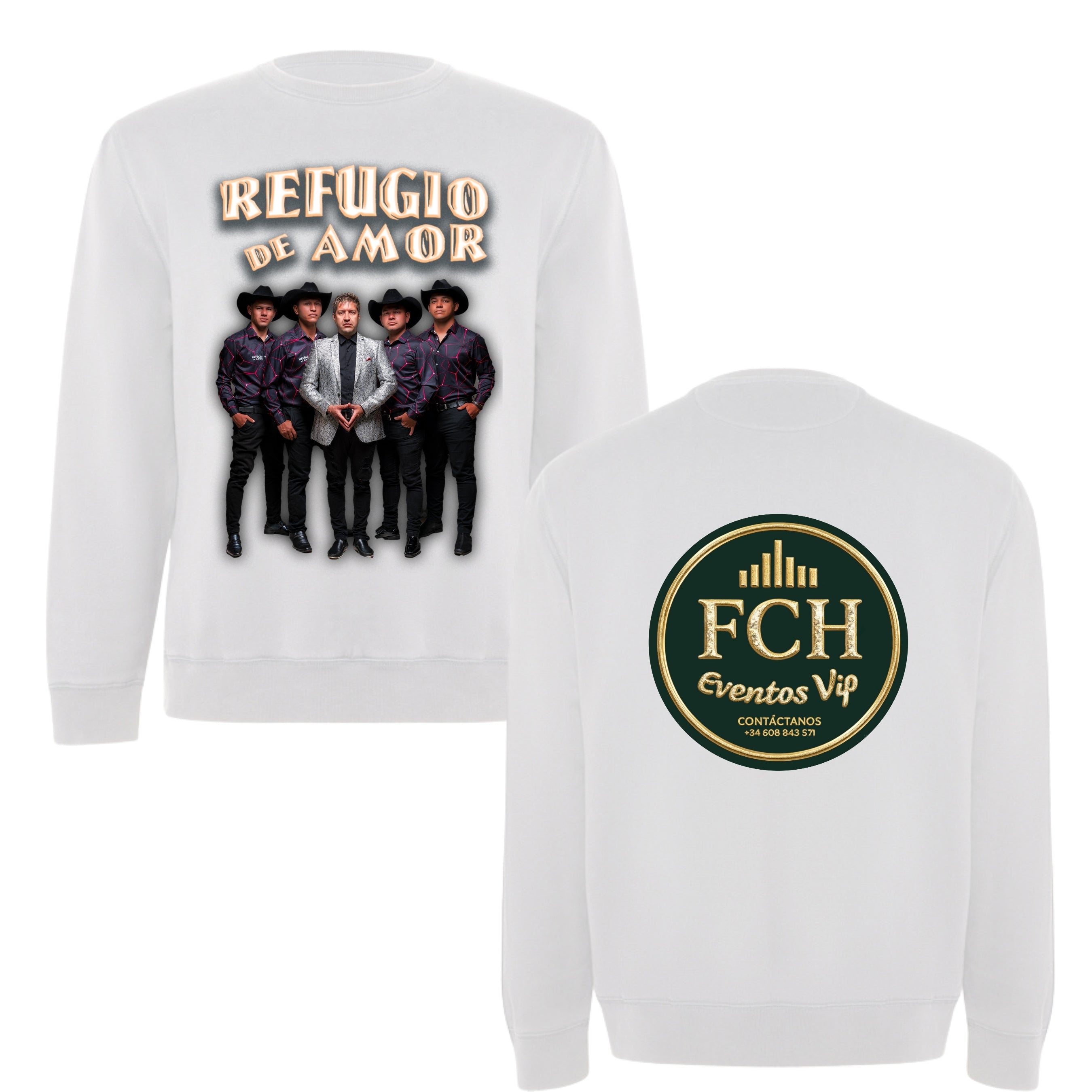 Sudadera Personalizada Premium en oferta | Cuello Redondo personalizada | Negra / Blanca / Rosa