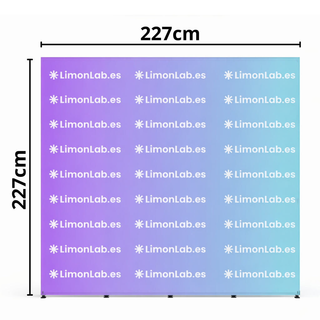 Personalized Professional Photocall Folding structure for events, fairs, presentations and congresses.
