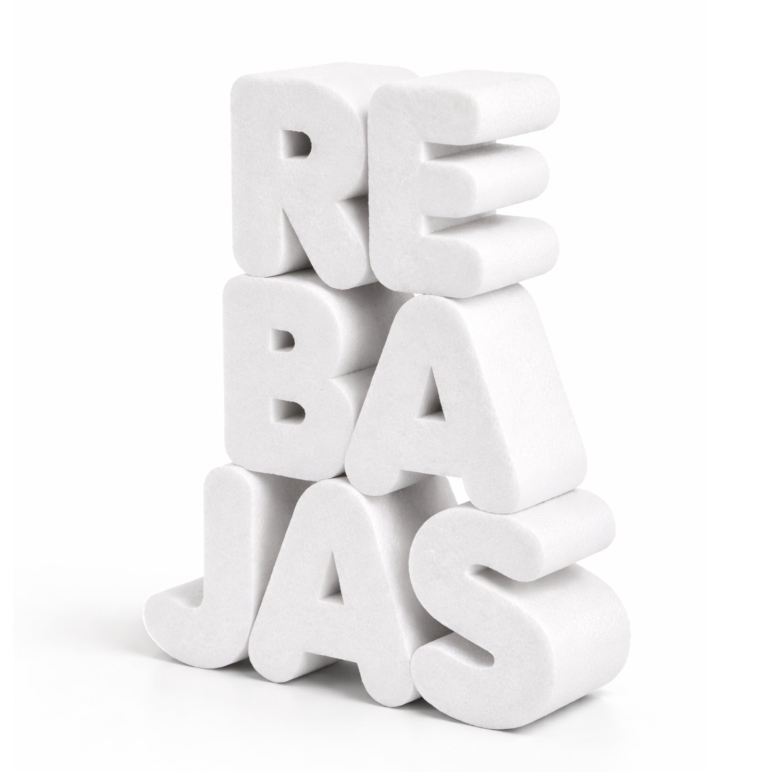 Letras Gigantes “REBAJAS” 100x83 cm  – Corcho Pintado Rojo para Escaparates y Tiendas