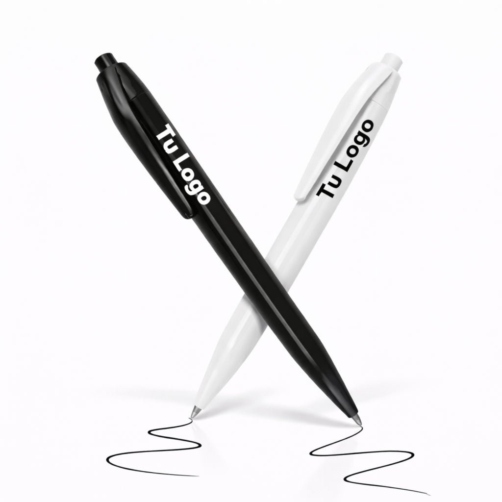 Personalized pens with logo for companies, events and businesses (black ink) | Personalized pens in white or black