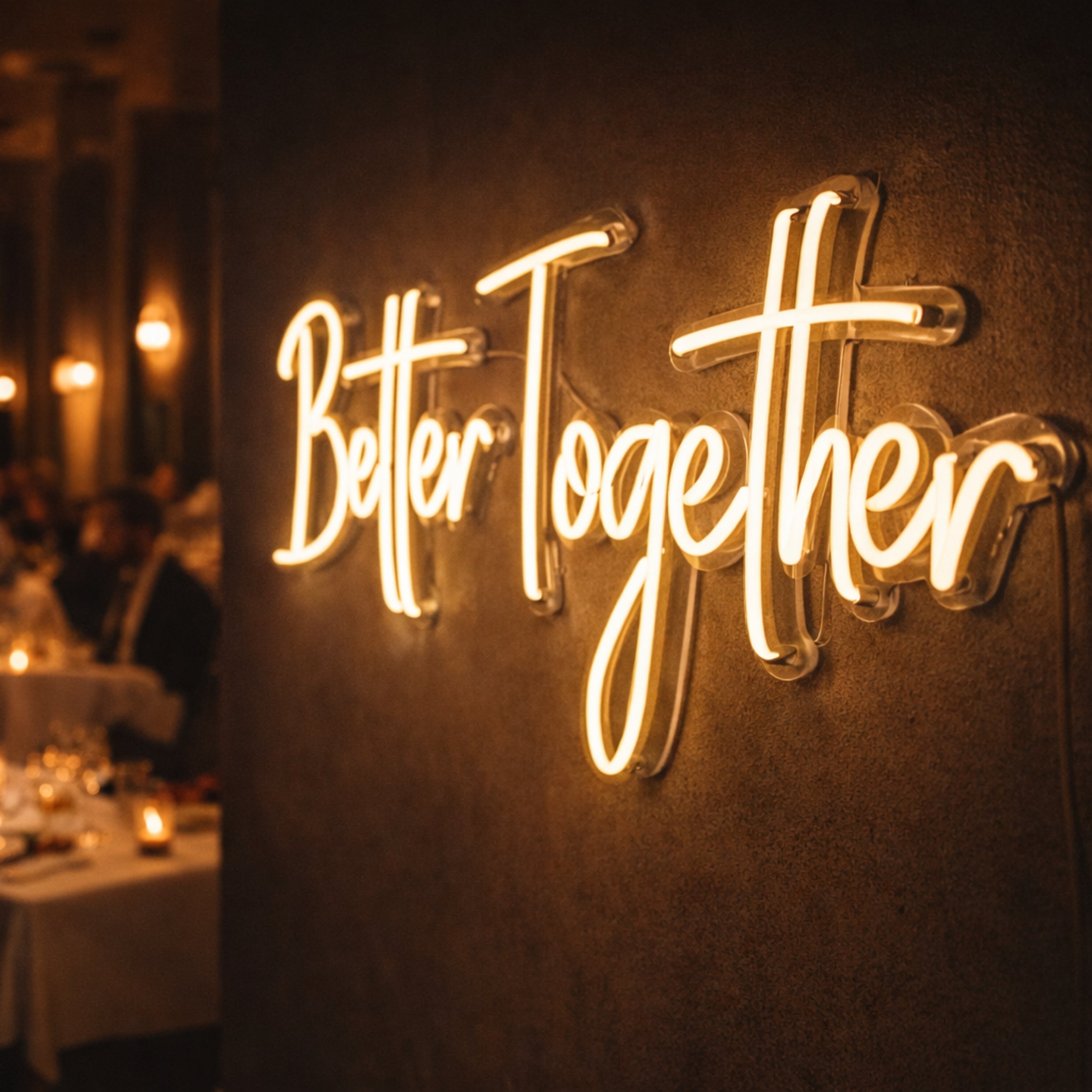 Neón LED “Better Together” (Edición Romantic Glow) Decoración premium para hogares y negocios.