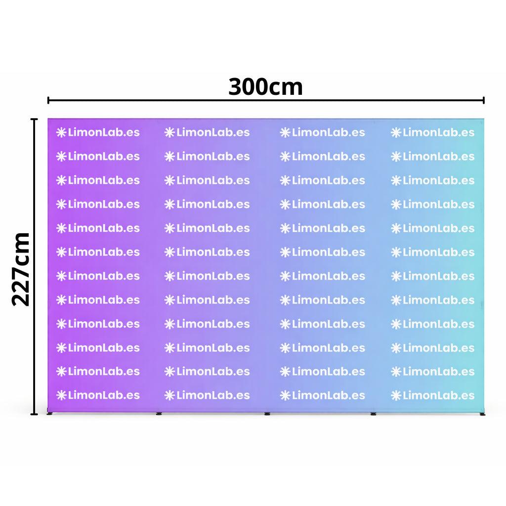 Personalized Professional Photocall Folding structure for events, fairs, presentations and congresses.