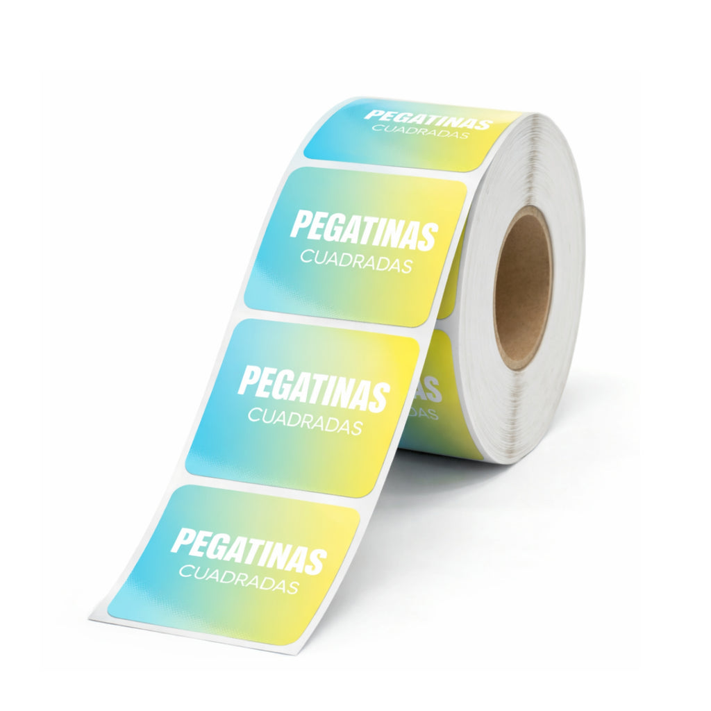 Pegatinas cuadradas con bordes redondos personalizadas | Para negocios y eventos
