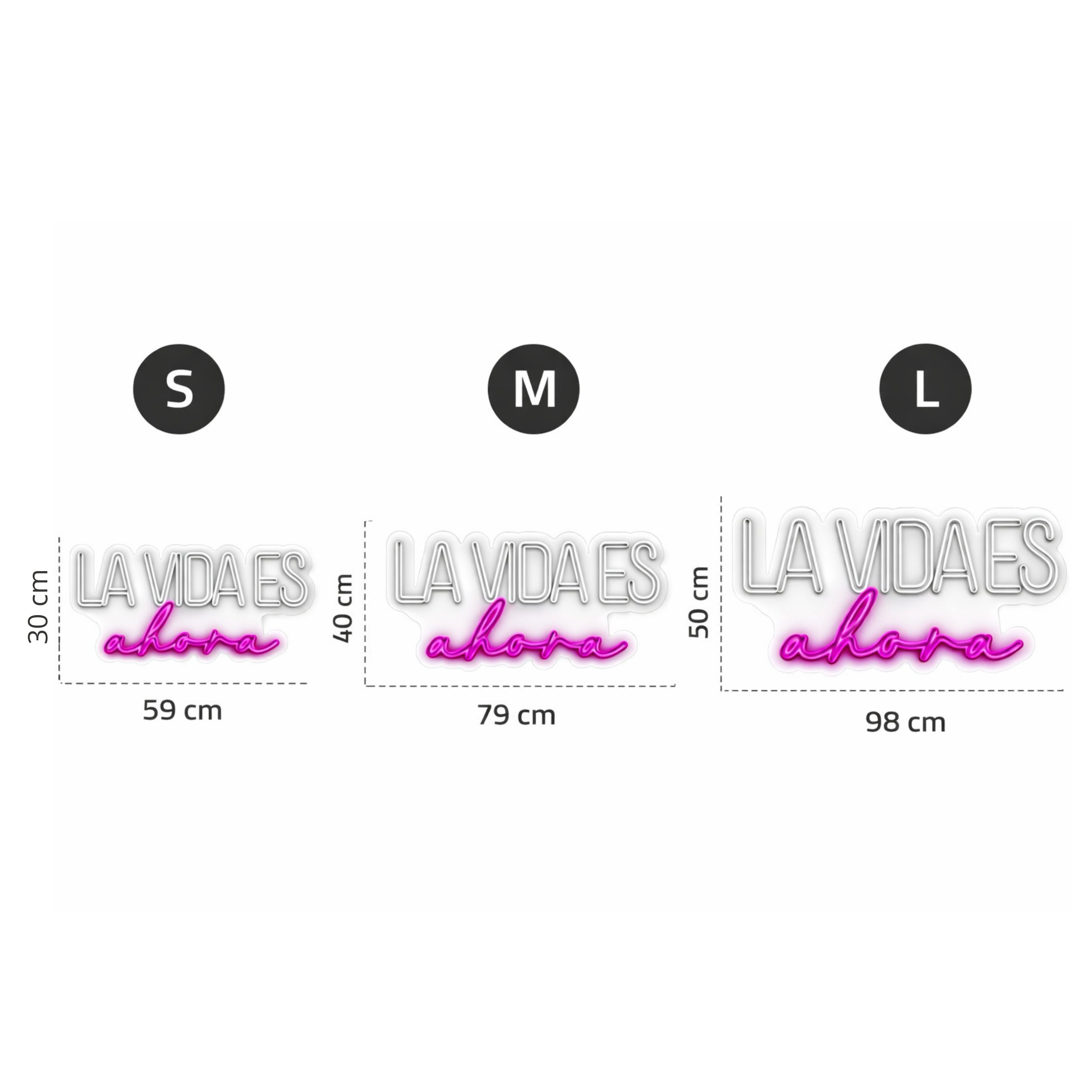 Neón LED “La vida es ahora” – Decoración premium para hogares y negocios.