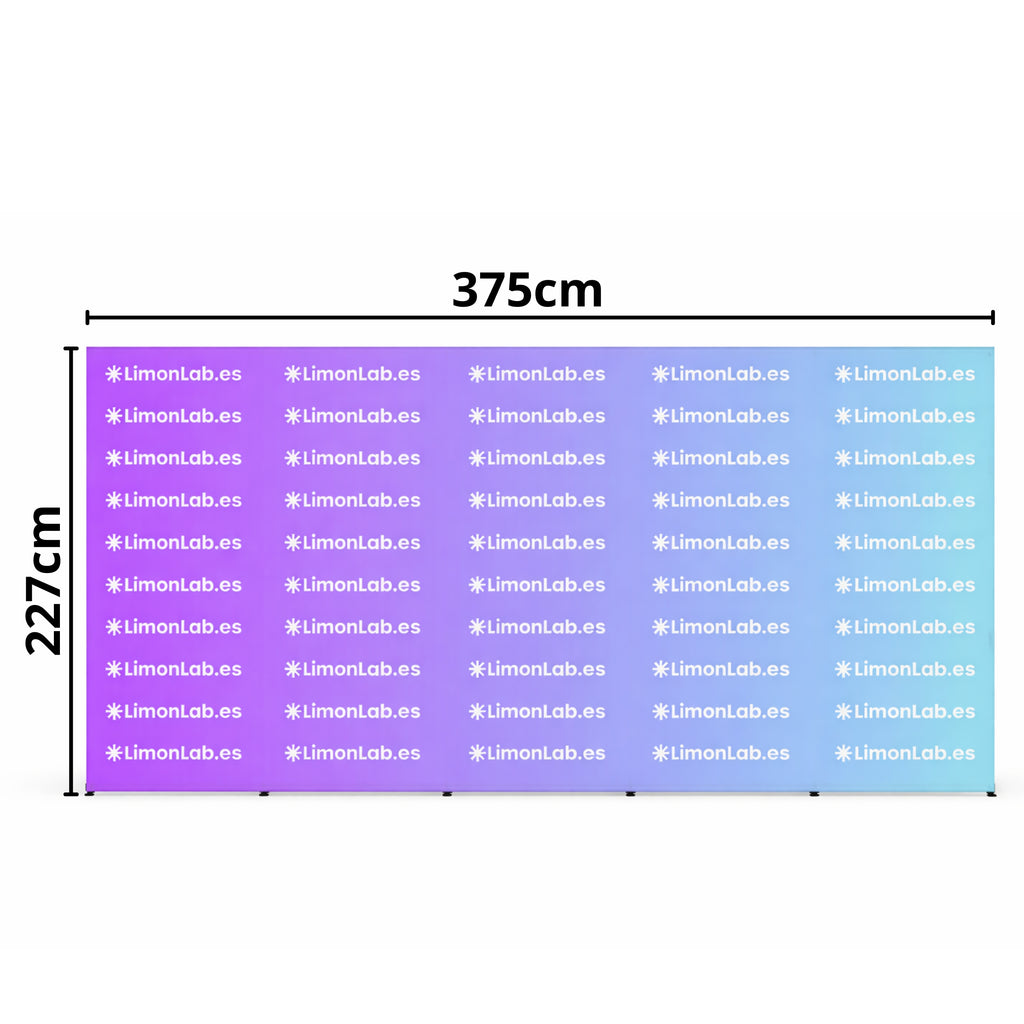 Personalized Professional Photocall Folding structure for events, fairs, presentations and congresses.