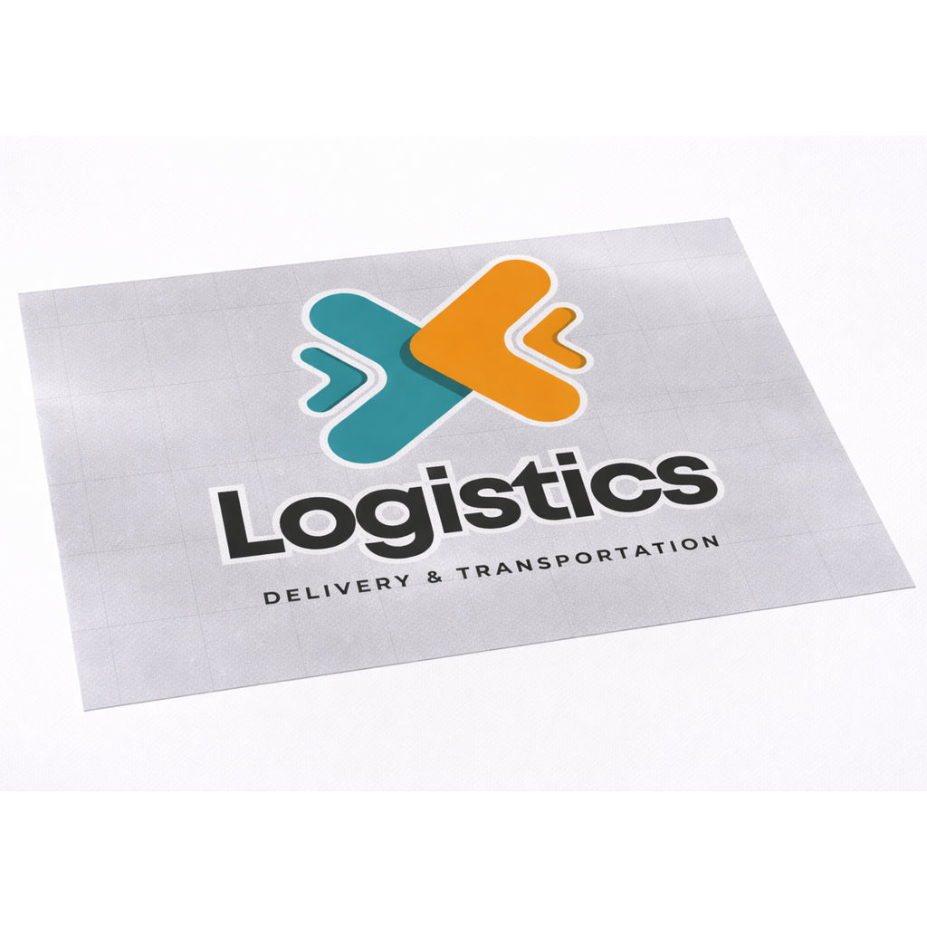 Individuell gestanzte Vinylfolie für LKW-Anhänger (Logo / Firmenlogo) – Professionelle Beschilderung für Unternehmen.