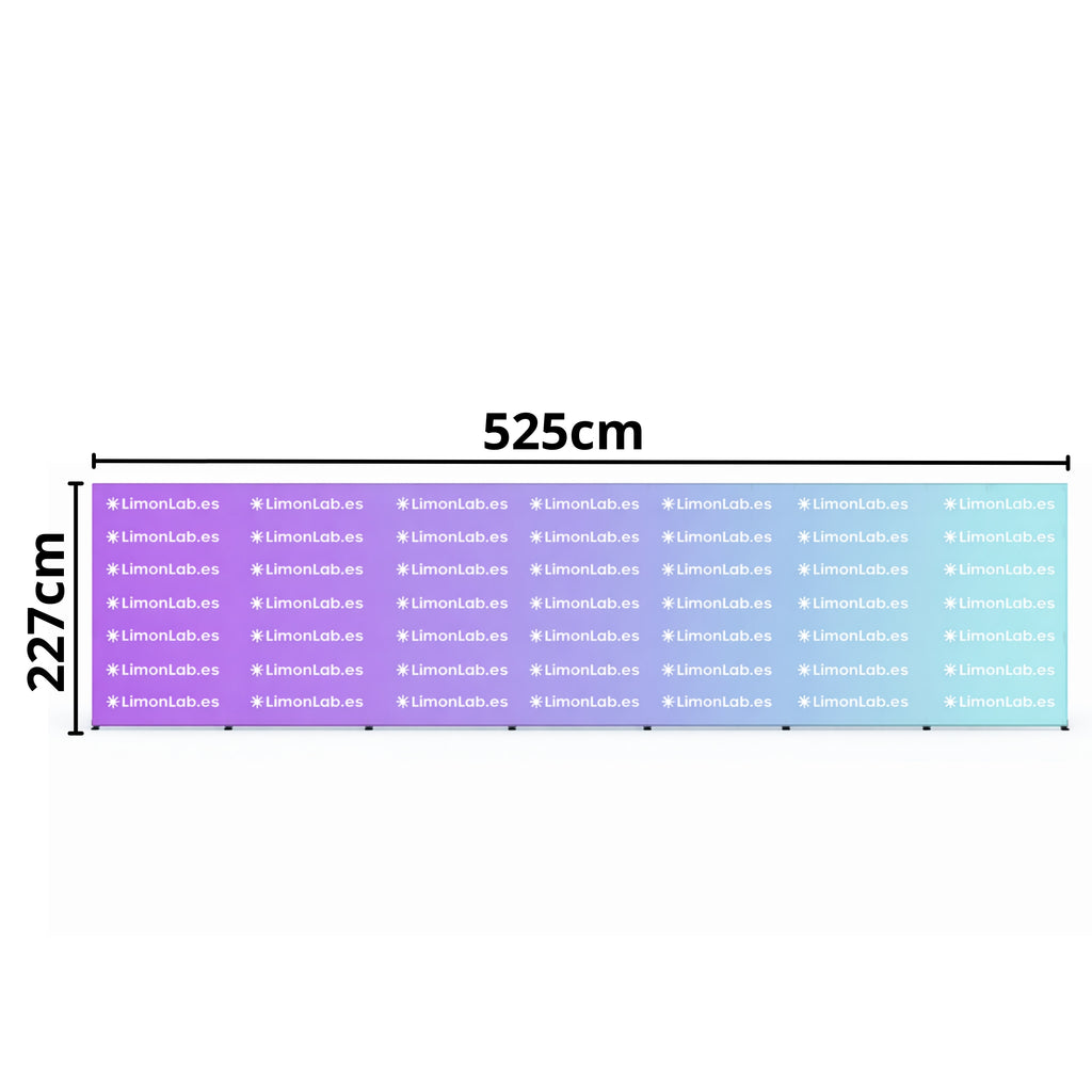 Personalized Professional Photocall Folding structure for events, fairs, presentations and congresses.