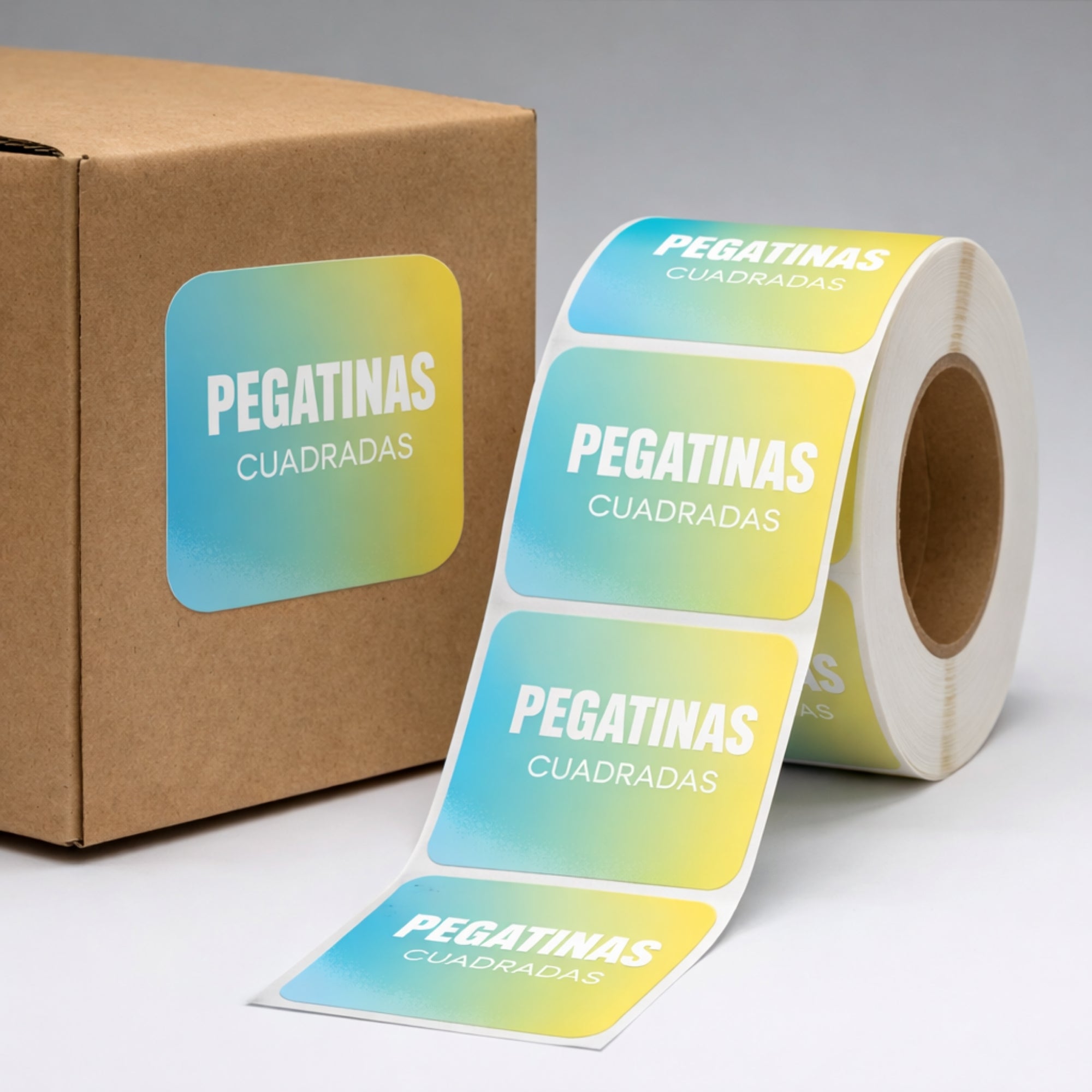 Pegatinas cuadradas con bordes redondos personalizadas | Para negocios y eventos