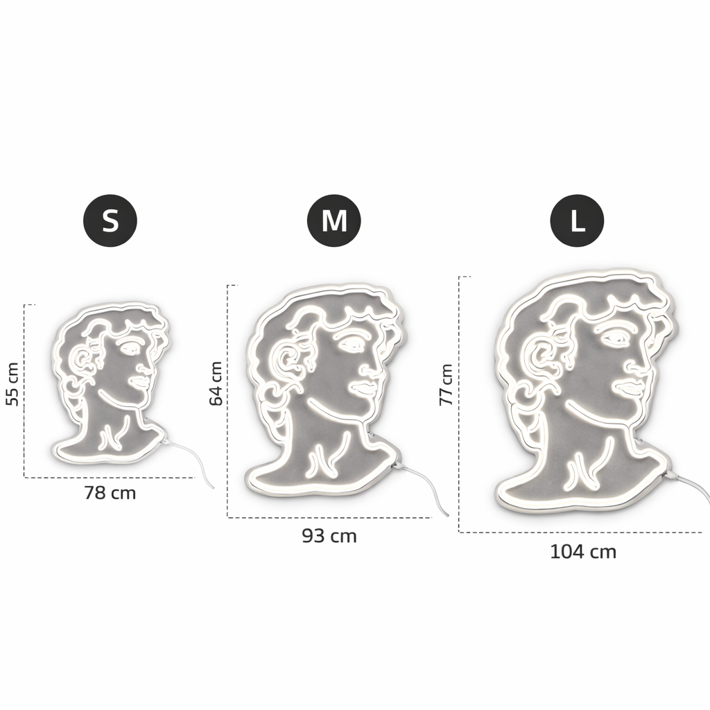 Neón LED “David” – Decoración premium para hogares y negocios.