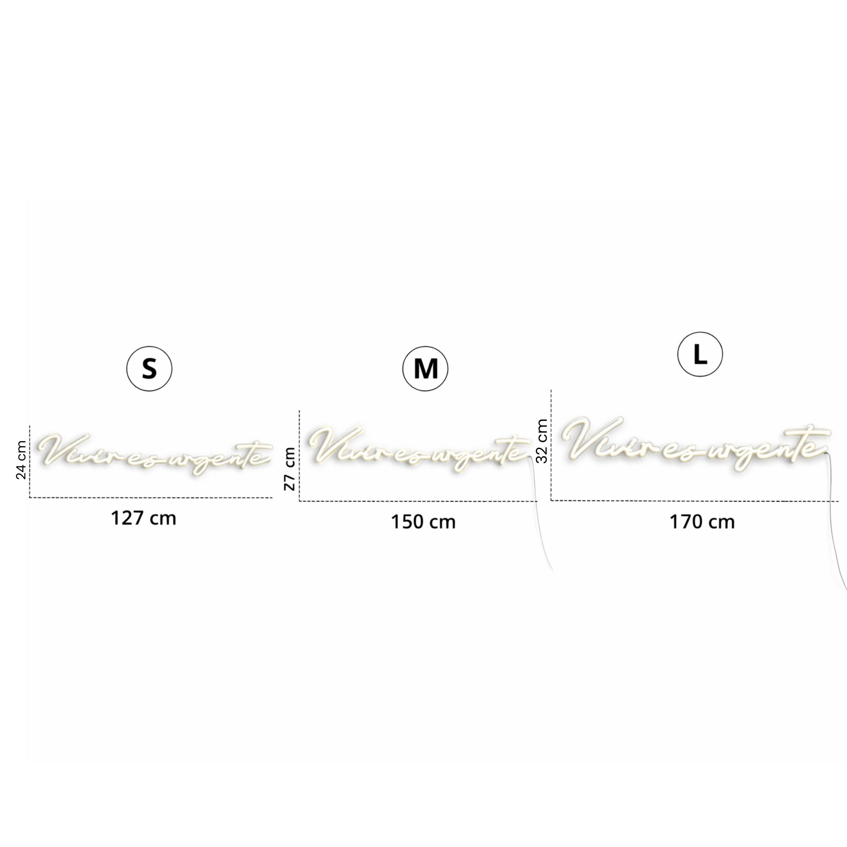 Neón LED “Vivir es urgente” (Edición Script Premium) Decoración premium para hogares y negocios.